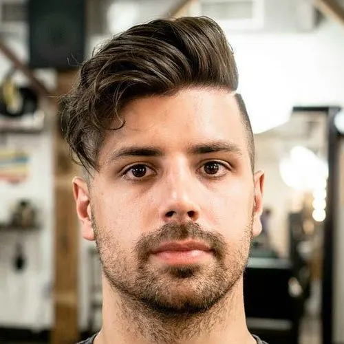 Skin Fade + Part + Messy Combover