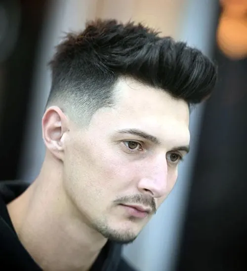 Low Taper Fade with Brush Up