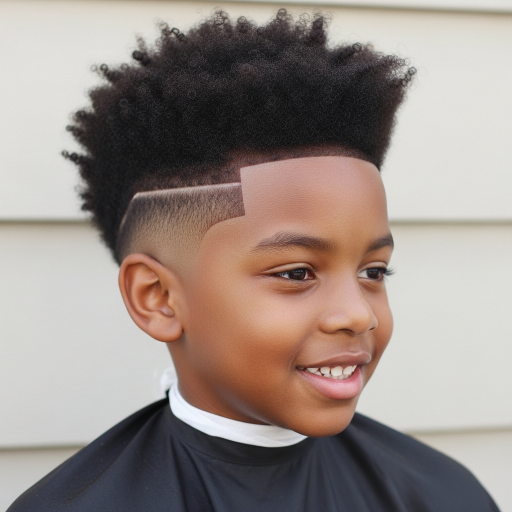 Tapered Afro Haircut for Boys