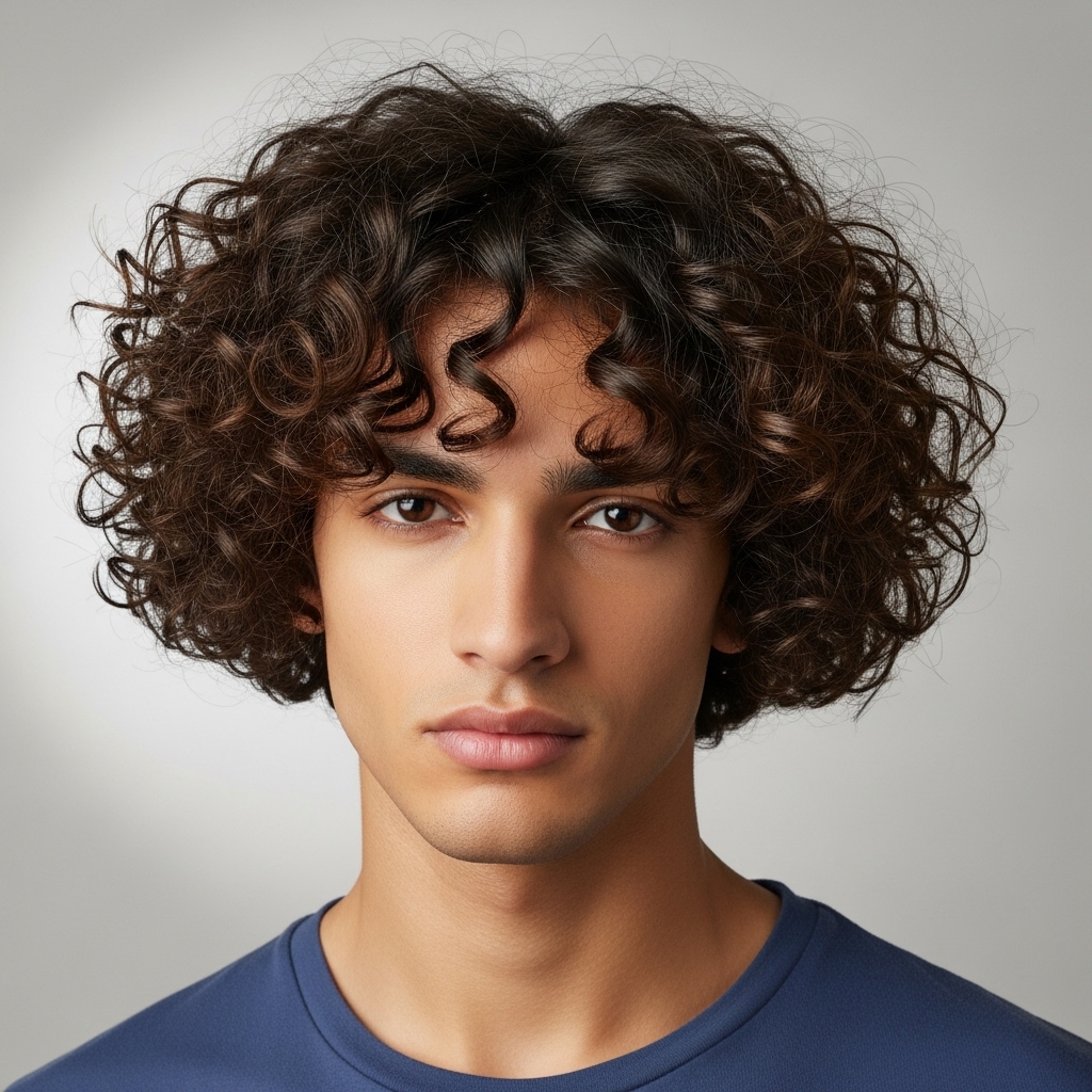 curly haircuts for men