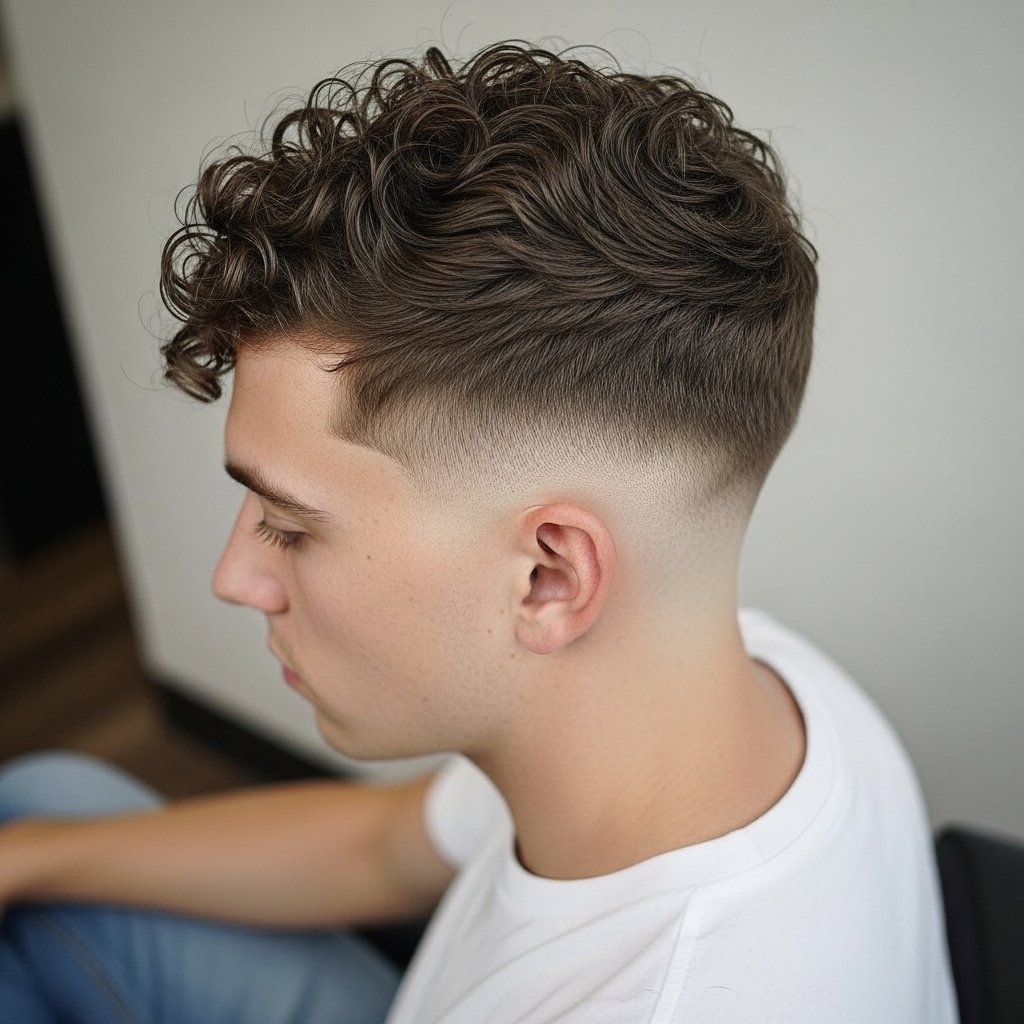 Curly Taper Fade