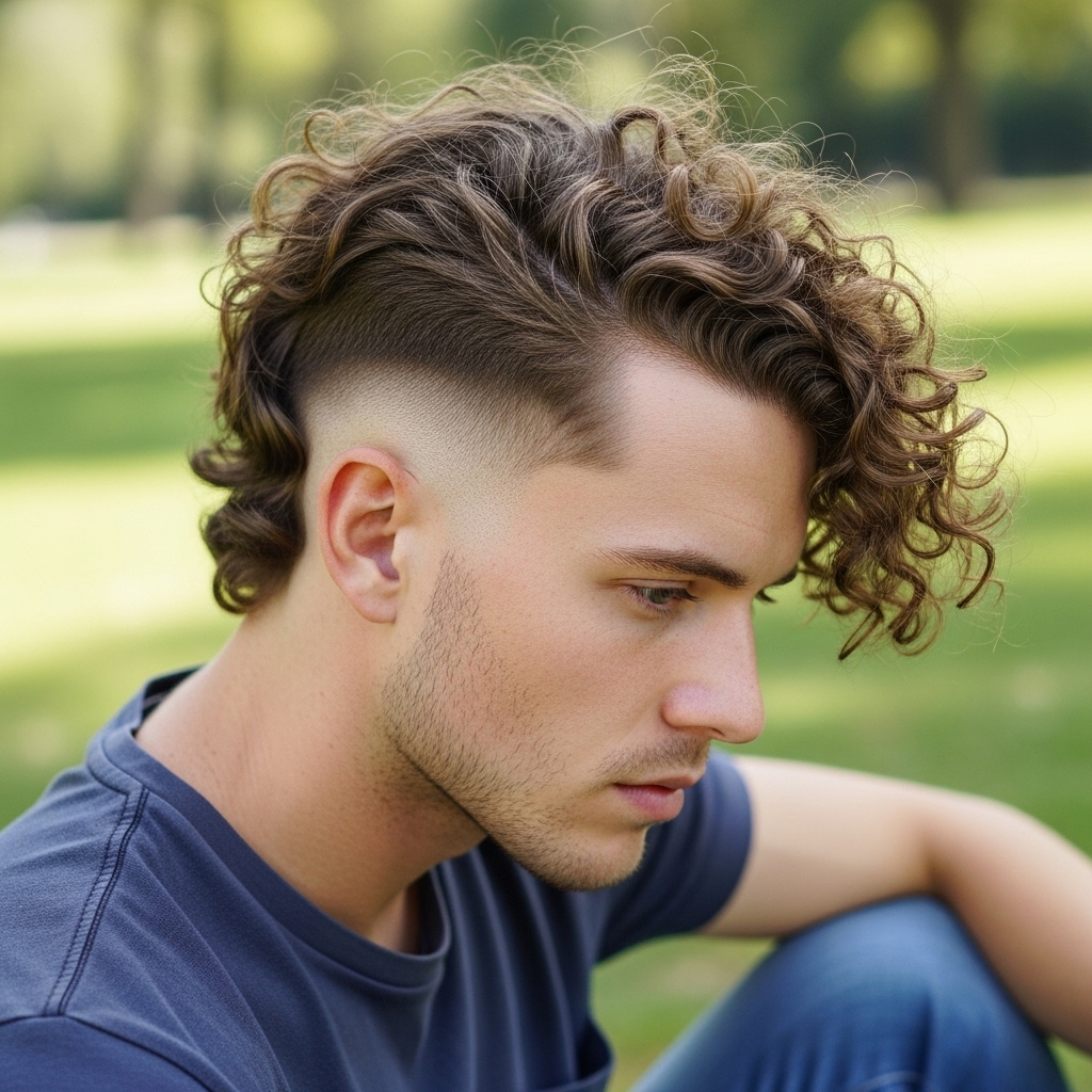 Silver Curly Layers With Beard