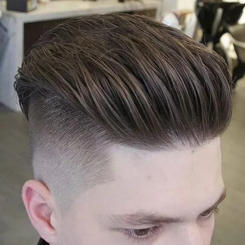 35+ Best Hairstyles for Men with Straight Hair (2025) Disconnected Undercut with Long, Textured Slick Back
