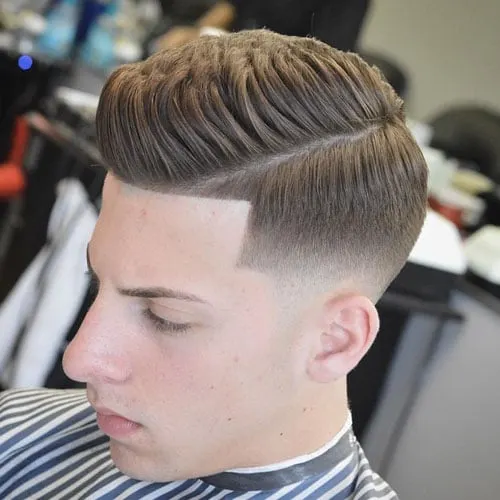 35+ Best Hairstyles for Men with Straight Hair (2025) Low Skin Fade with Shape Up and Thick Spiky Hair