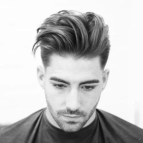 35+ Best Hairstyles for Men with Straight Hair (2025) Quiff with Taper Fade