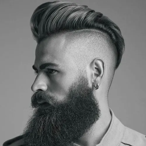 35+ Best Hairstyles for Men with Straight Hair (2025) Slicked Back Pompadour with High Fade