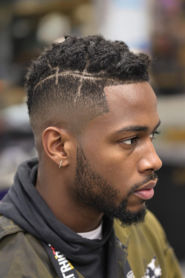Taper Fade with Textured Twists