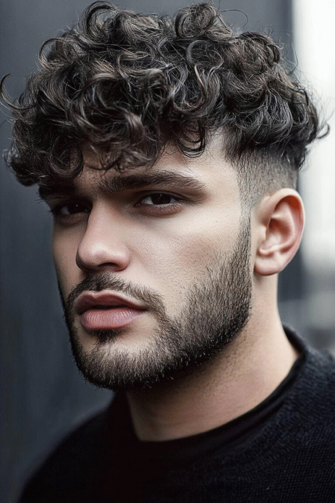 taper fade curly hair 