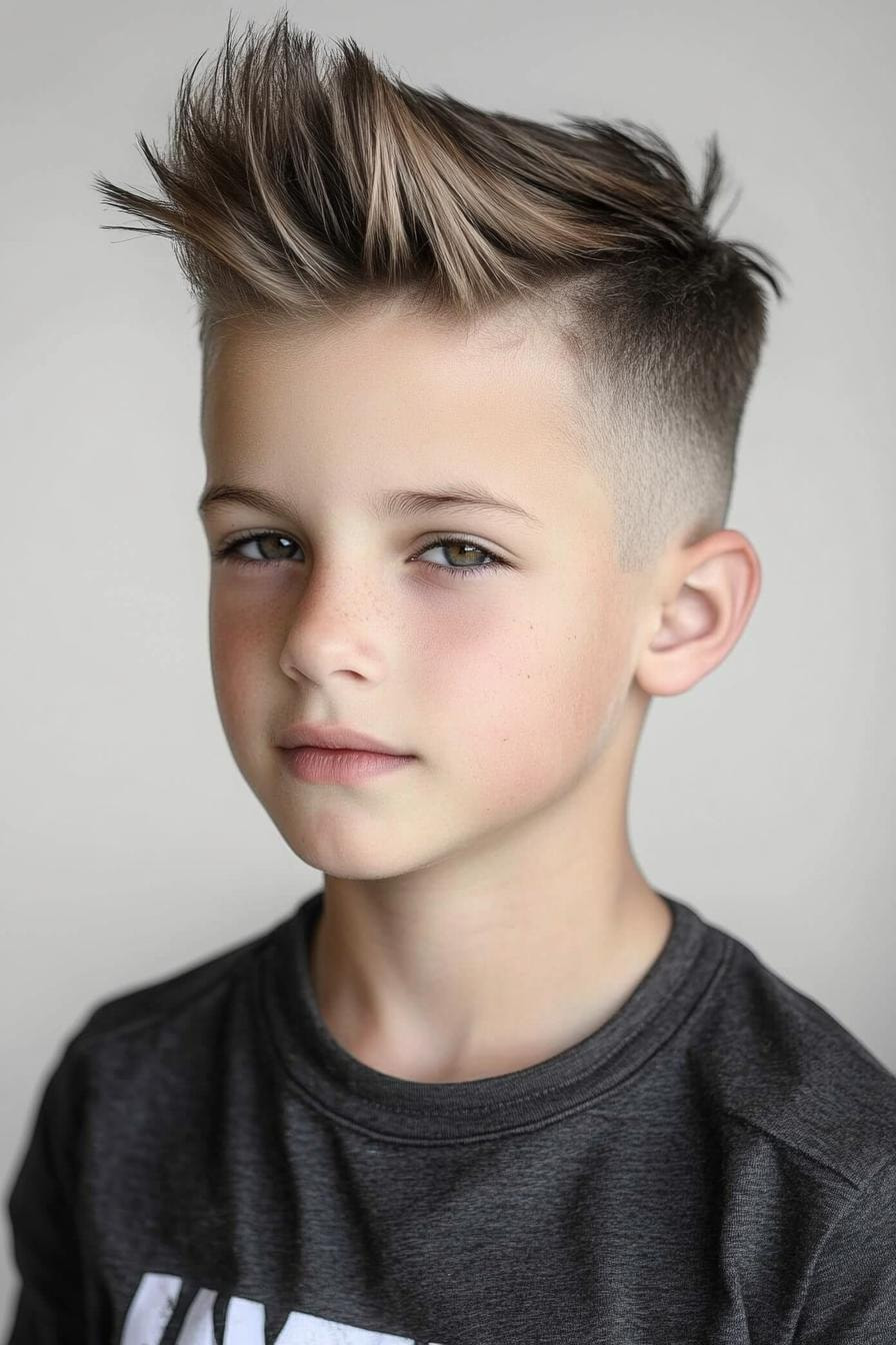 Textured Quiff with High Fade