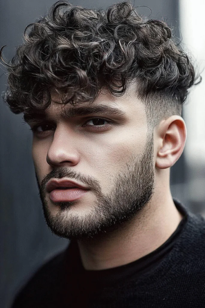 taper fade curly hair 