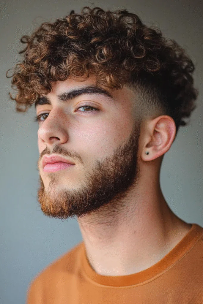 taper fade curly hair 