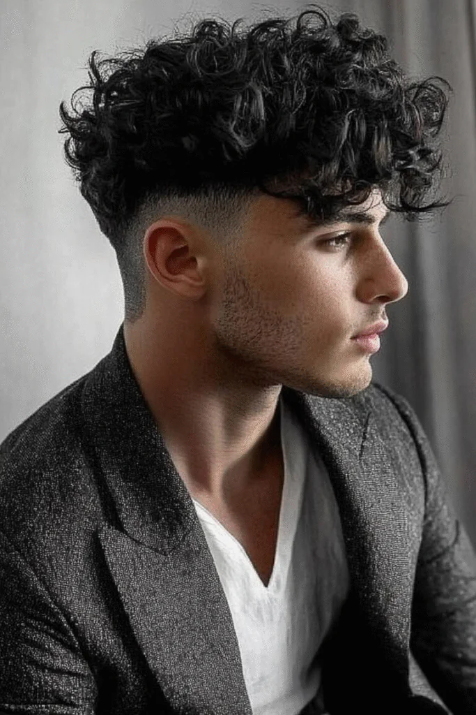 taper fade curly hair 