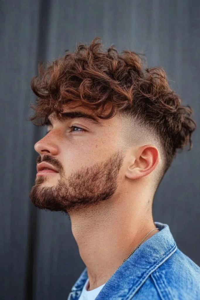 taper fade curly hair 