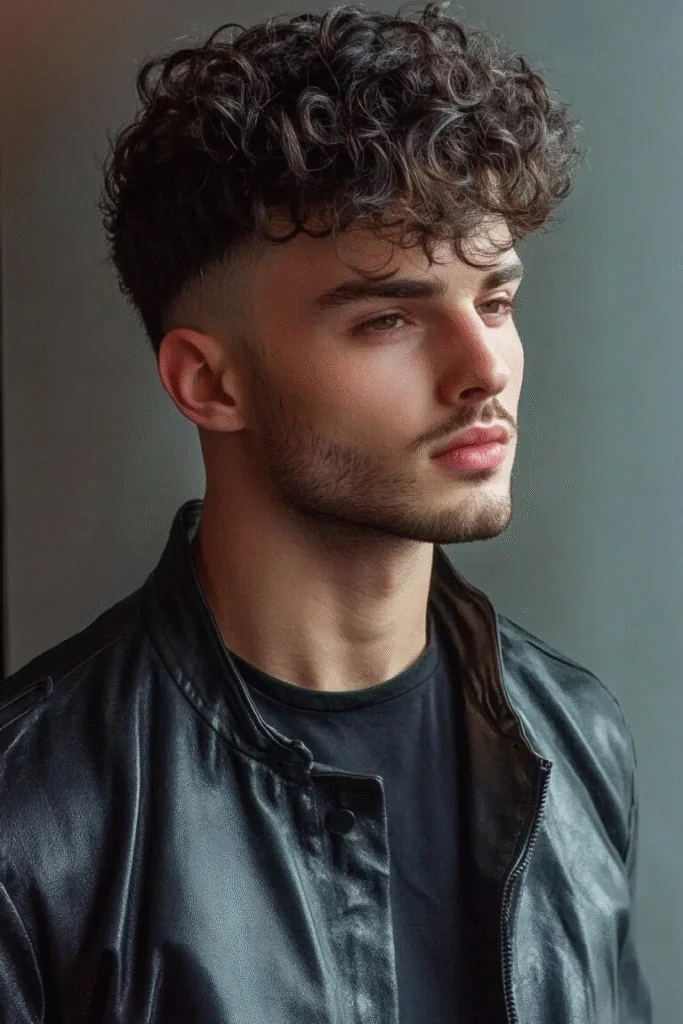 taper fade curly hair 