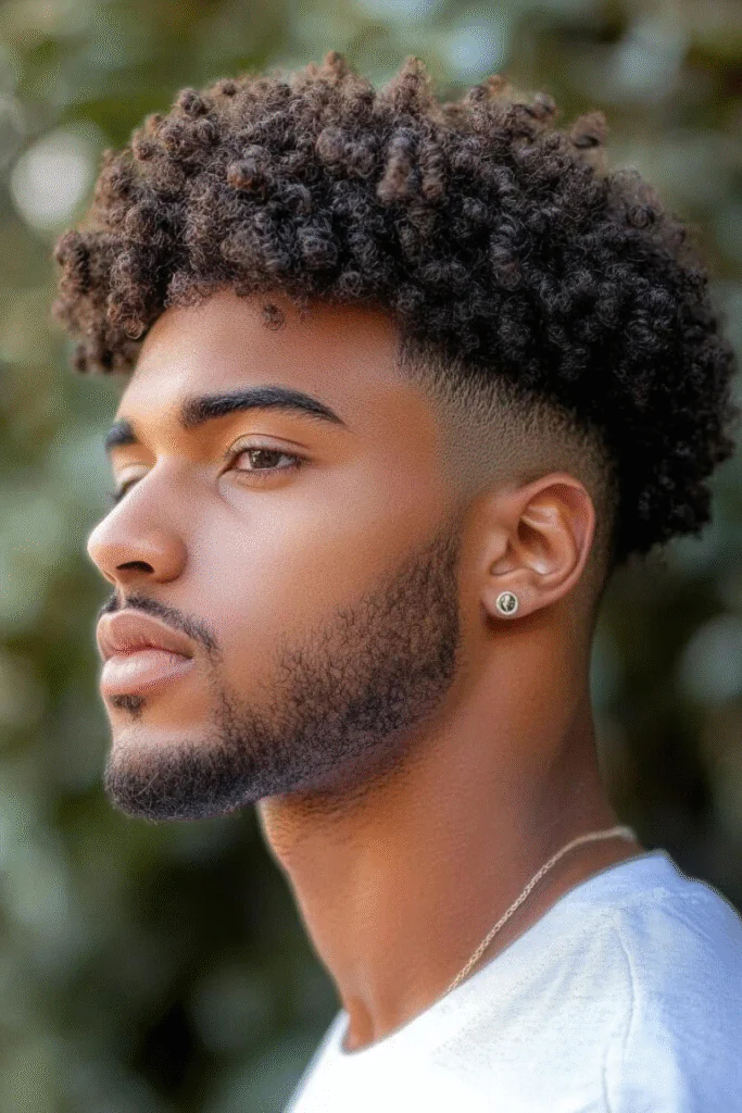 taper fade curly hair 