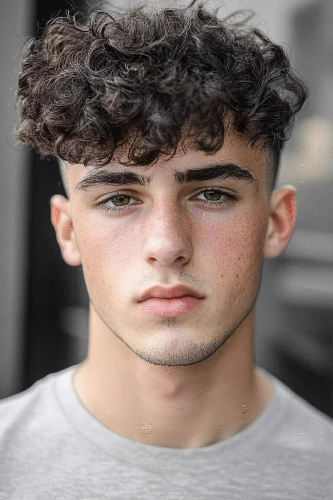 taper fade curly hair 