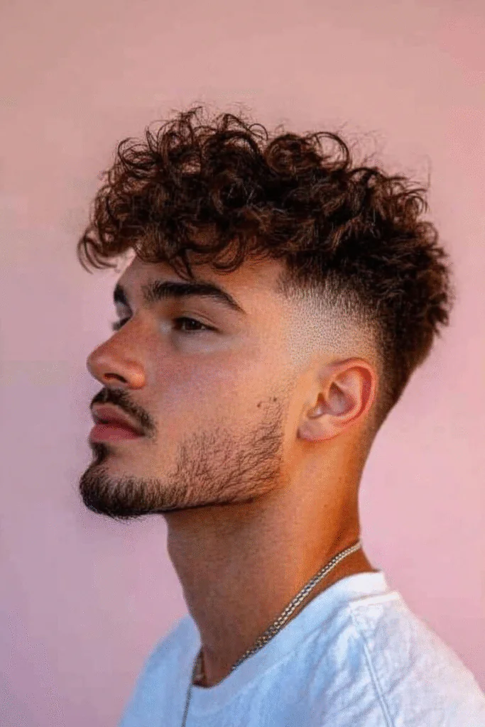 taper fade curly hair 