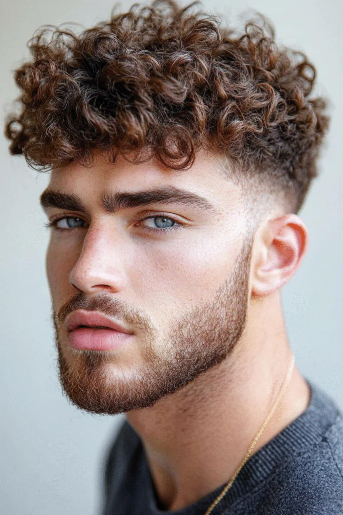 taper fade curly hair 