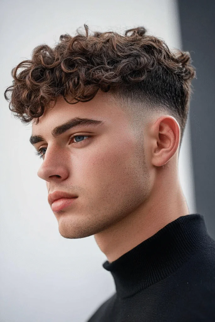 Curly Edge Fade