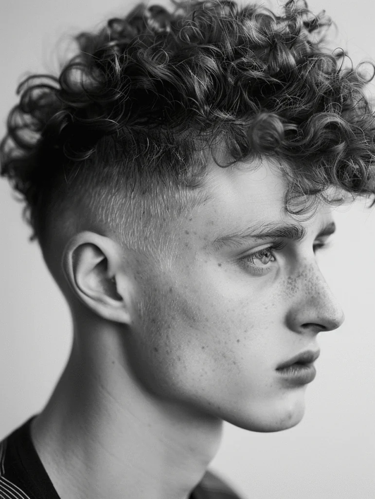 taper fade curly hair 
