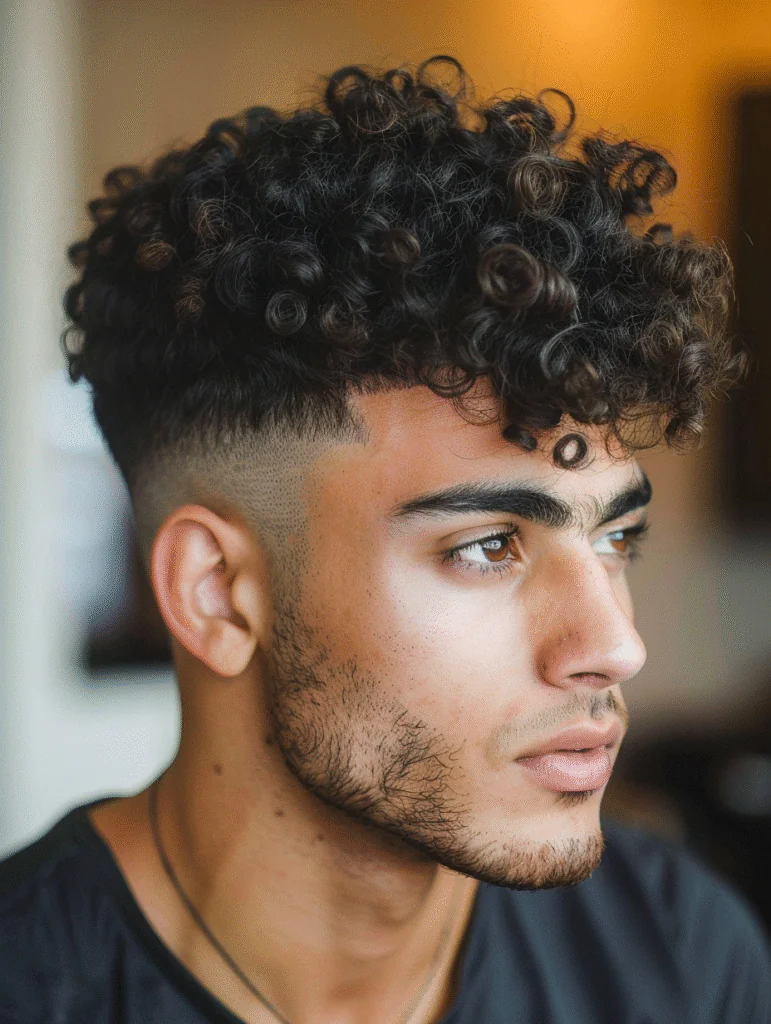 taper fade curly hair 