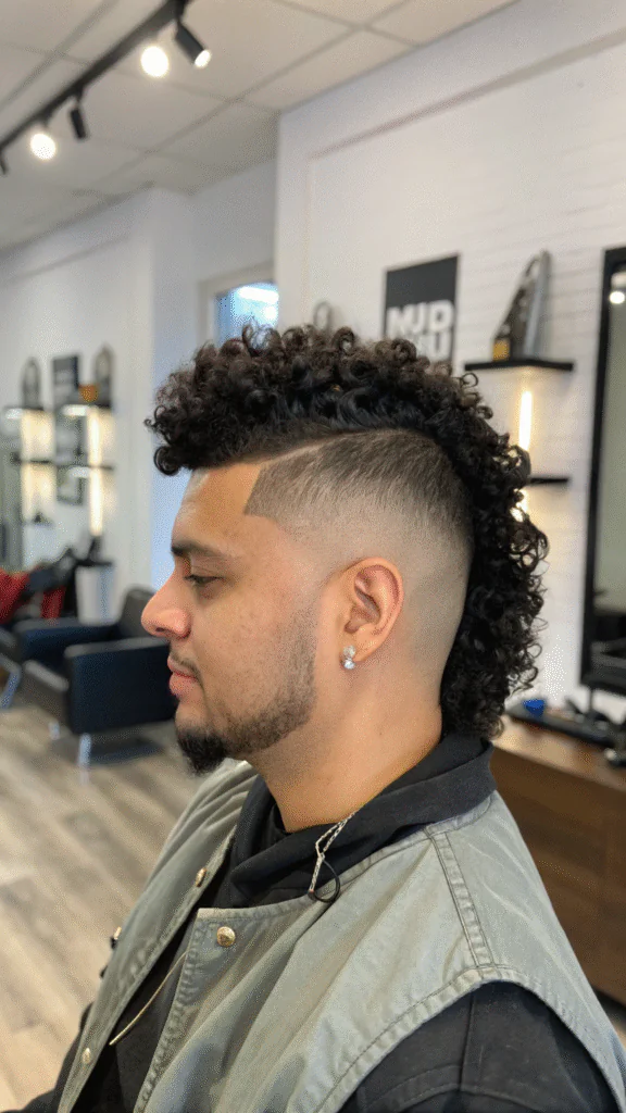 Curly Mohawk Hairstyles Men